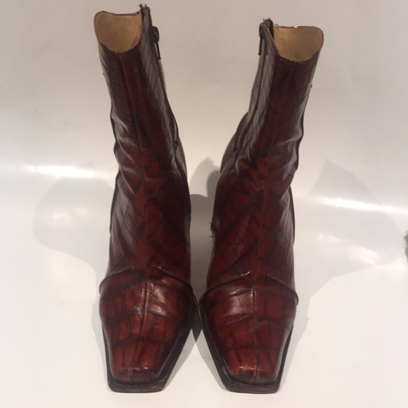 Leather Croco boots - Picture 2 of 10